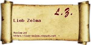 Lieb Zelma névjegykártya